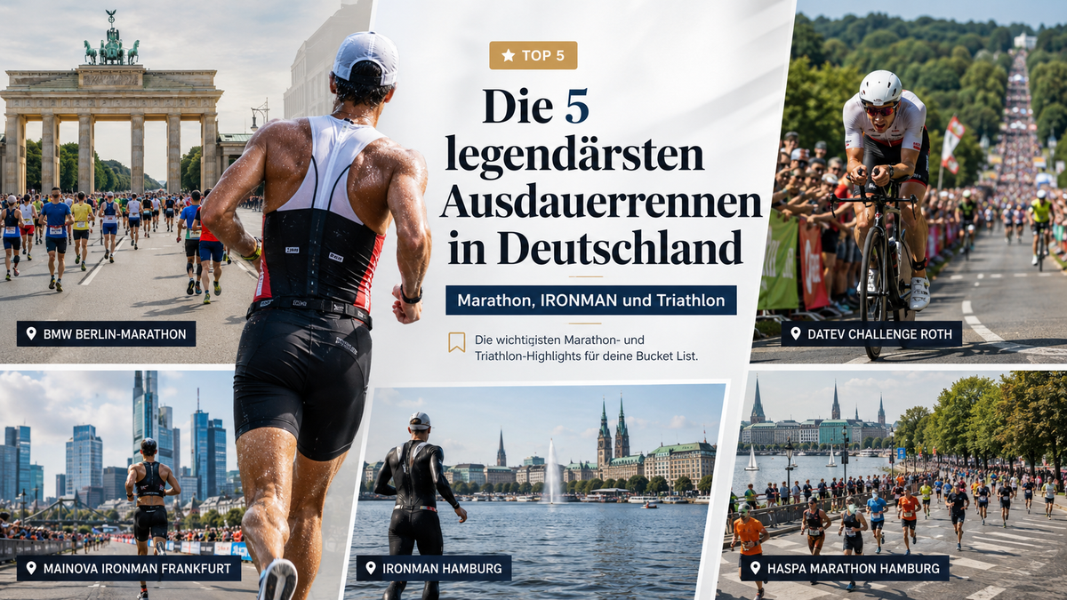 Läufer und Triathleten bei legendären Ausdauerrennen in Deutschland